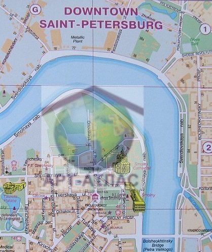 Карта центр Санкт-Петербурга на английском языке. Подробнее...